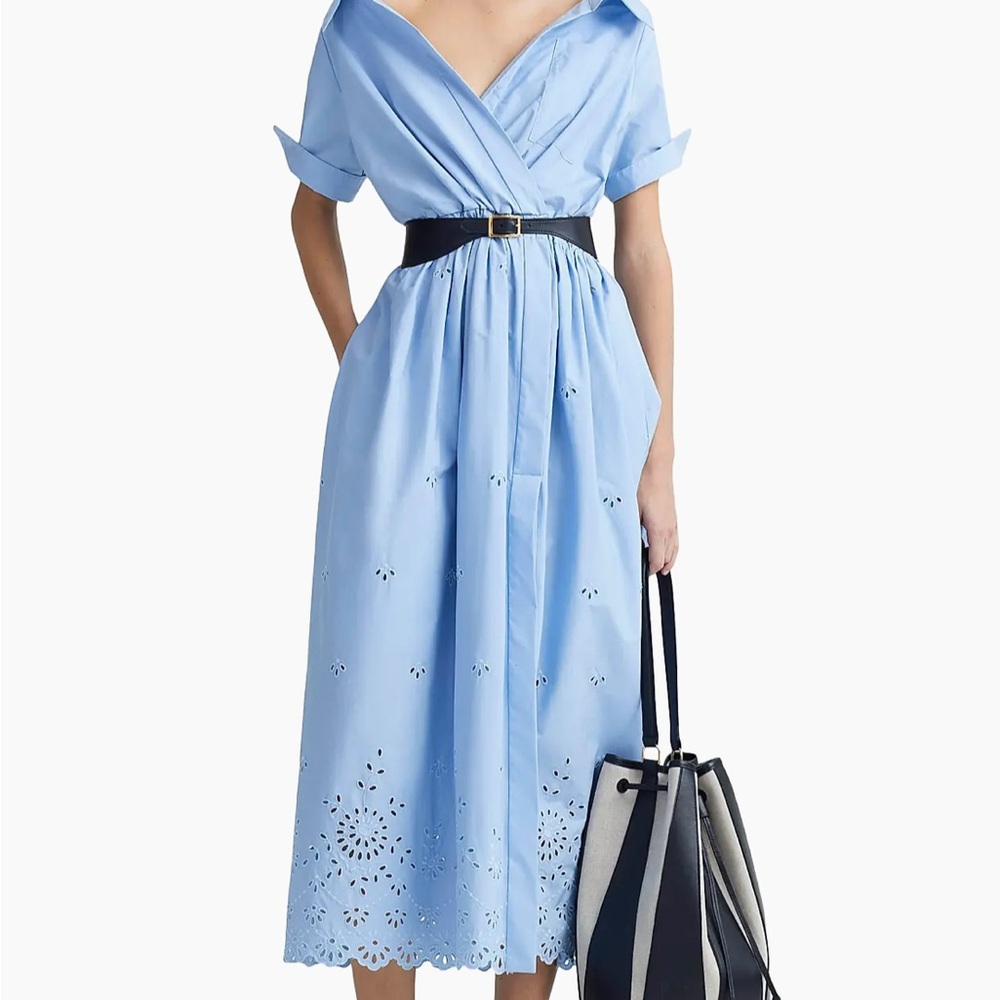 Altuzarra Light Blue Midi Dress with Belt